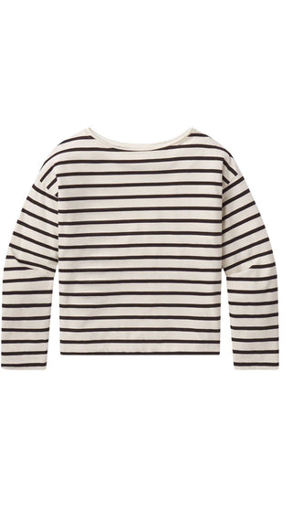 Boatneck Long Sleeve - Chocolate Stripe