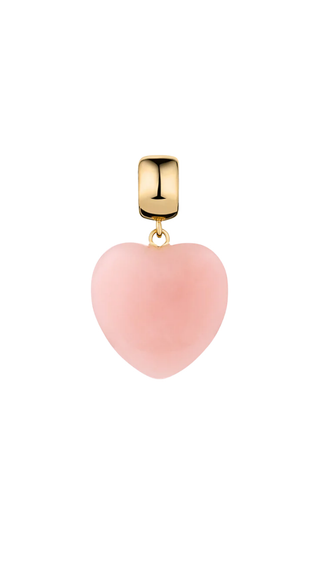 Gemma Pink Opal Heart Bail Charm