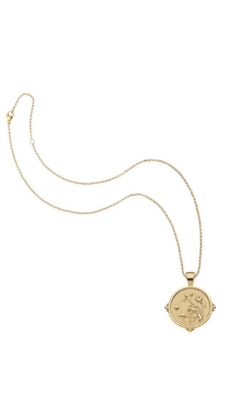 GRACE JW Small Pendant Coin 16-18" Classic Rolo Chain