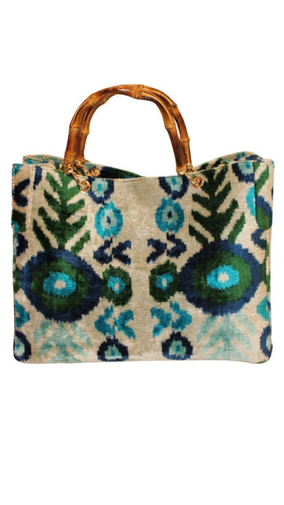 Small Avery Bamboo Velvet - SS26B - Blue/Green