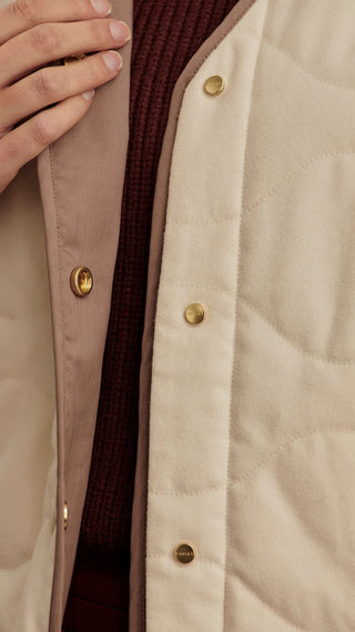 Lori Reversible Gilet - Ash Taupe/ Birch