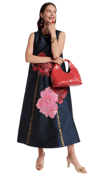 Crescent Tote Crinkled Leather - Red