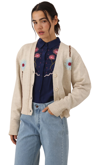 Irupe Cardigan, Ecru