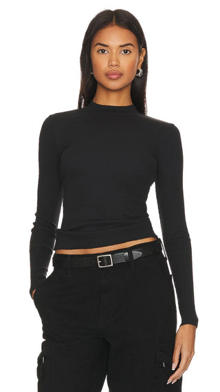 Gina Slim Mock Neck - Jet Black