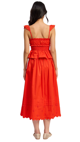 Emerson Peplum Top - Cherry Tomato