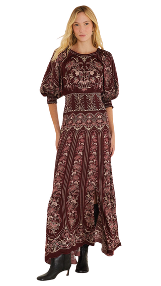 Liz Burgundy Maxi Dress, Liz Burgundy