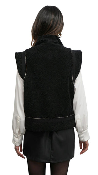 Rory Shearling Vest - Black
