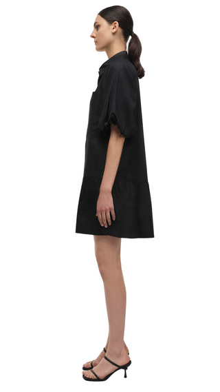 Crissy Cotton Poplin Dress - Black