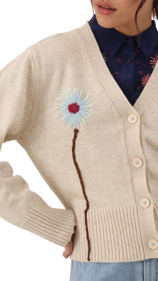 Irupe Cardigan, Ecru