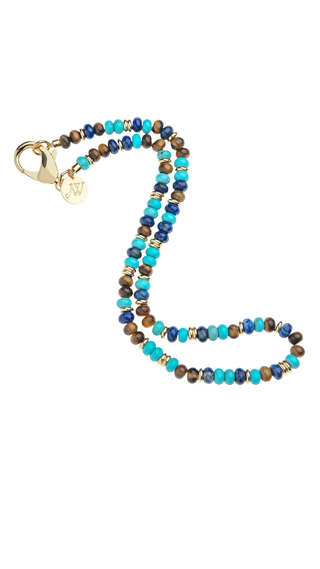 Gumdrop Beaded Necklace in Shoreline Mix - 16"