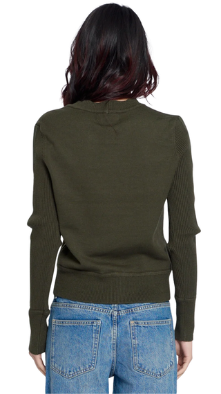 Vesper Vegan Panel Long Sleeve Crew, Olive