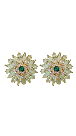 Dahlia Bloom Statement Stud Earrings