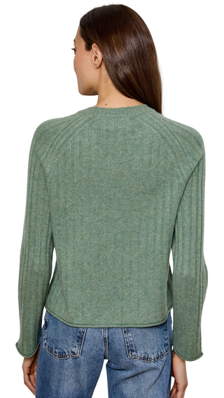 Rib Long Sleeve Sweater, Grass