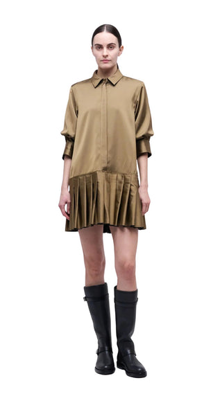 Regina S/S Mini Dress - Bronze Multi
