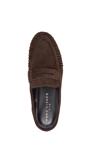 Jaynie Mule Loafer - Dark Brown Suede