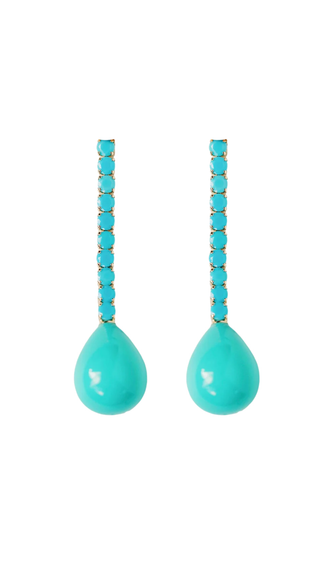 Turquoise Swingy Statement Earrings