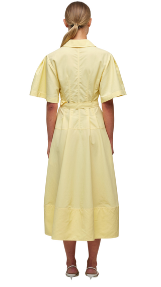 Meridith Cotton Midi Dress - Buttercream