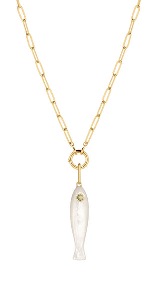 Fortuna Mother of Pearl Charm Necklace