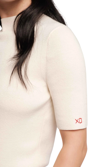 Marie Sweater Solid Cotton, Oyster
