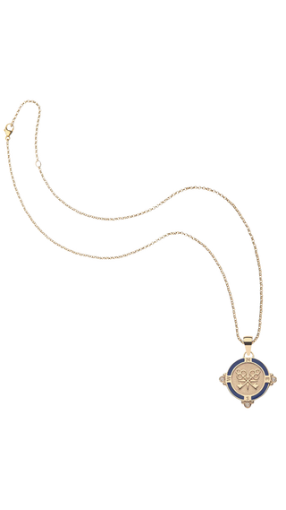 FOREVER Petite Embellished Coin - 16"-18" Classic Rolo Chain
