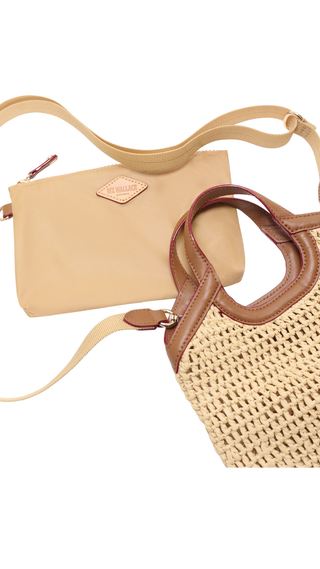 Mini Crochet Georgica Tote - Camel