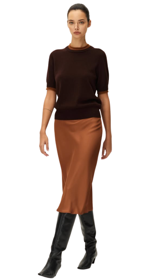 Arden Bias Skirt - Caramelized
