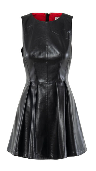 Vivi Dress - Black Vegan Leather