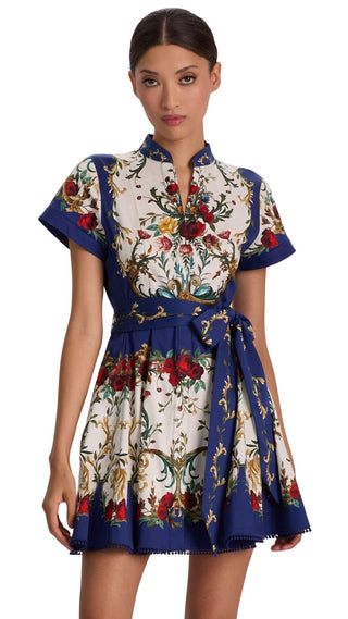 Lucy Short Sleeve Shirt Dress- Gilded Rose