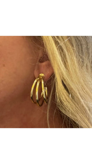 Claire Triple Hoops