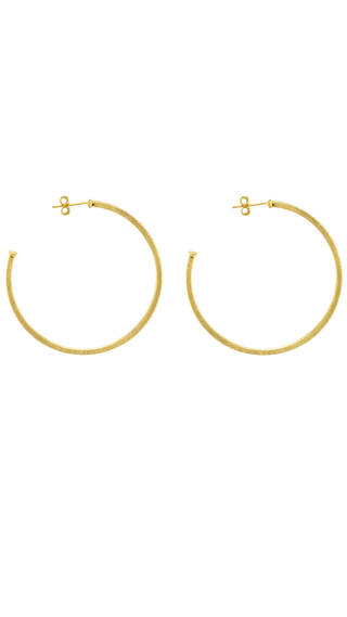 Perfect Hoops- Brushed 18K Gold Plated