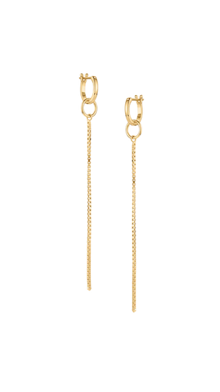 Aya Drop Hoop Earrings