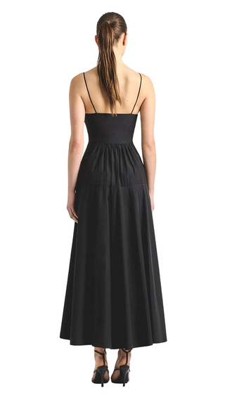 Unity Poplin Tie Front Dress - Black