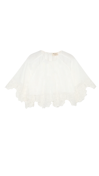 Bari Top - White Lotus Eyelet