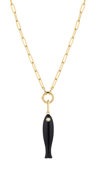 Fortuna Onyx Charm Necklace