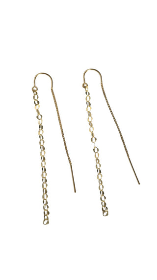 Shimmer Chain Threader Earrings -