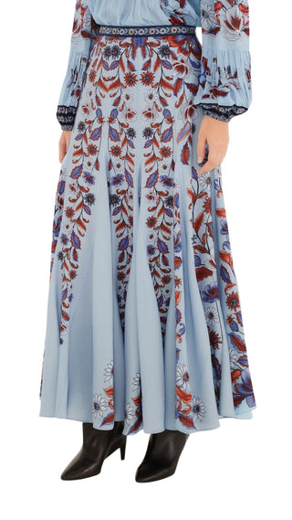 Marcelle Soft Blue Maxi Skirt