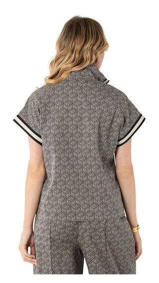 Poppy Pullover - Black Tonal Monogram