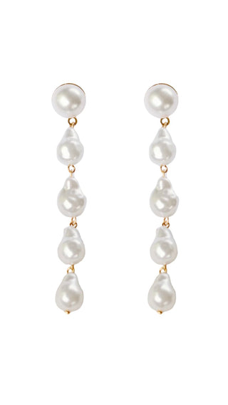 Natural Pearl Statement Drop Earrings