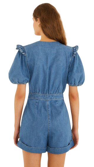 Denim Ruffles Romper