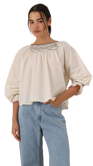 Chimango Blouse, Ecru