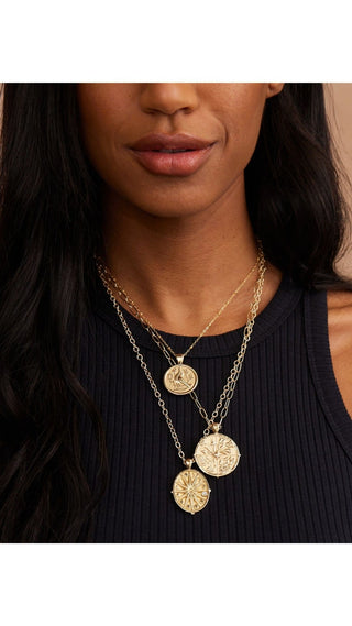 PEACE JW Small Pendant Coin - 16-18" Satellite Chain