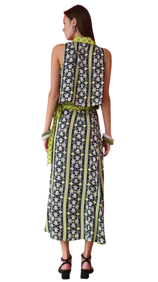 Olive Sleeveless Button Down - Fleur de Lune Black