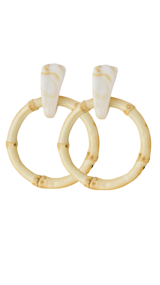 Light Brown Bamboo Drop Earrings