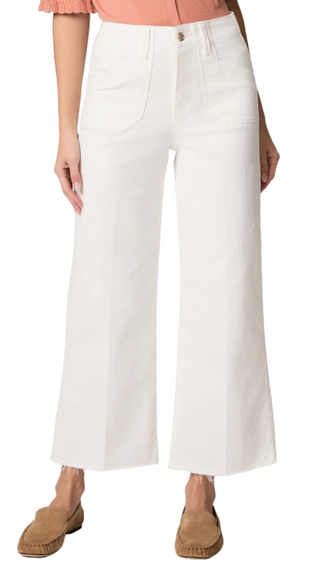 Anessa W/ Welt Utility Pockets + Raw Hem - Tonal Ecru