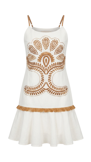 June Dress, Ivory Stitch