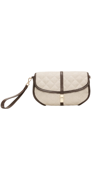 Small Astor Convertible Clutch - Sandy Linen