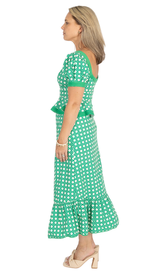Addie Skirt - Green Cane