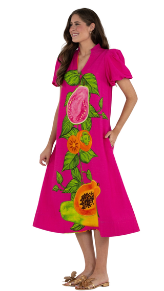 Hampton Dress - Papaya Vine