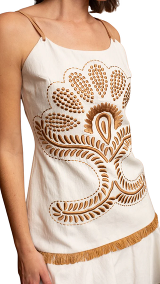 June Dress, Ivory Stitch