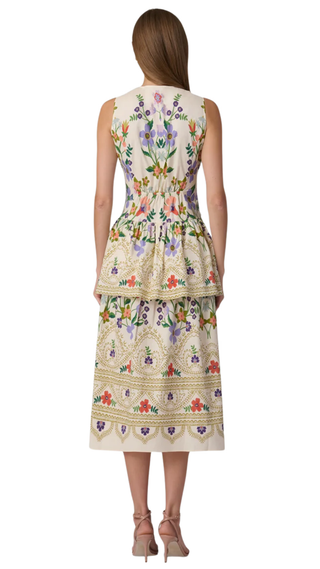 Upton Dress, Lilac/Tangerine/Sand